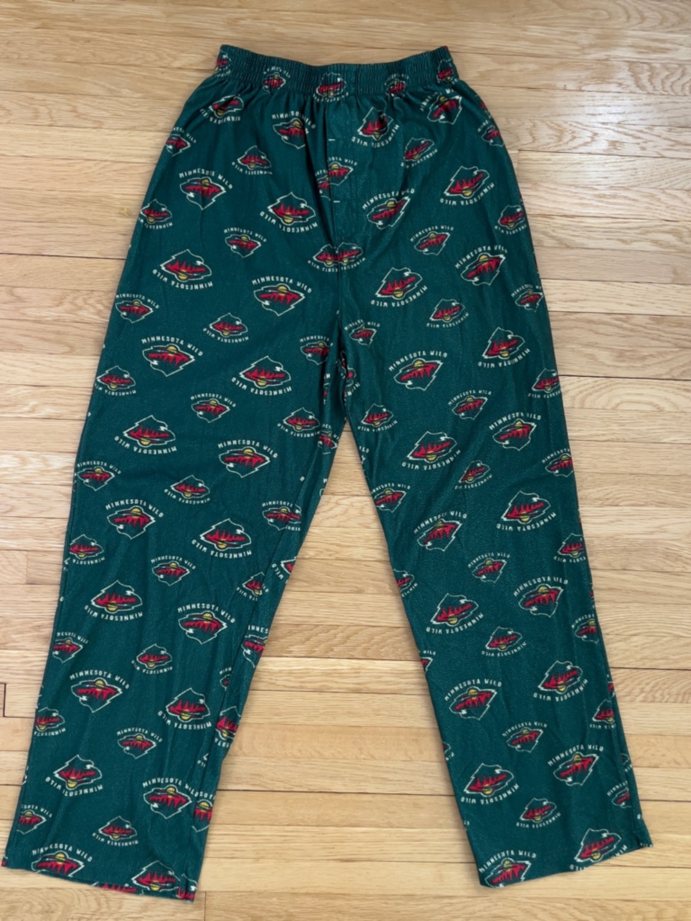 Youth Minnesota Wild Hockey Kids, Pajama Pants, NHL Size Large, 26” Inseam Green